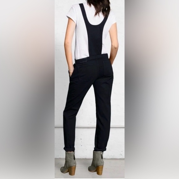 Rag & Bone Jean Denim Overalls Coal Black Small - Picture 3 of 16